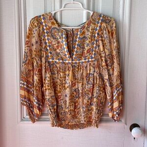 Rachel Zoe peach blouse. Size large.